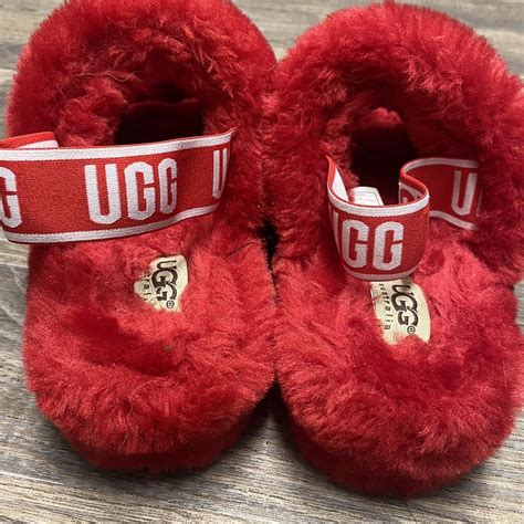 Red Ugg slippers Excellent condition Size 6.5 but... - Depop