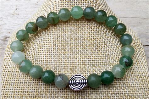 Aventurine Stretch Bracelet Aventurine Mens Bracelet Unisex | Etsy