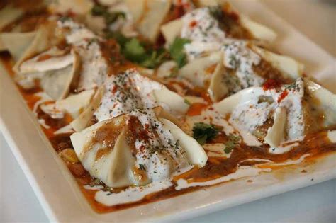 mantu - beef dumplings with yogurt | Afghan food recipes, Mantu recipe, Food