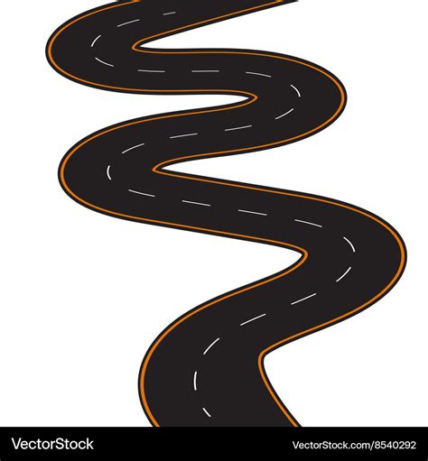 Winding road Royalty Free Vector Image - VectorStock