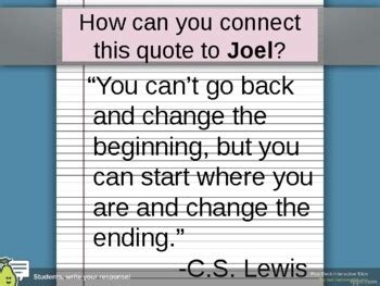 Restart C.S. Lewis Quote character discussion presentation | TPT