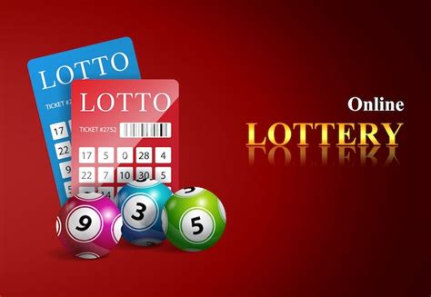 Free Vector | Online lottery lettering, tickets and balls. Casino ...