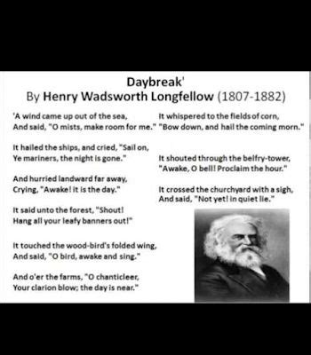 litfog: Poem "Daybreak" by Henry Wadsworth Longfellow | Henry wadsworth longfellow, Poems ...