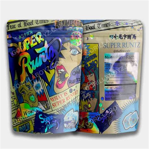 Mylar Bags 1 oz Super Runtz (holographic) | Maximize Product Freshness – Gorilla Boyz Inc