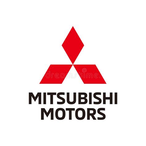 Mitsubishi Motors Logo Editorial Illustrative on White Background ...