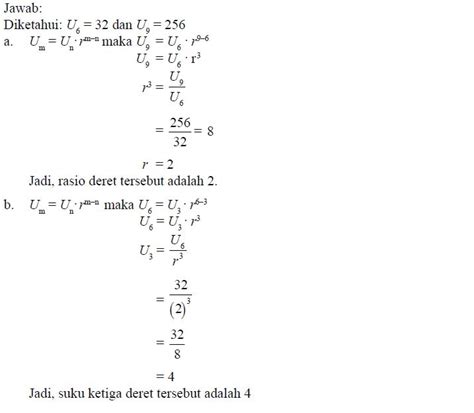 Rumus Deret Geometri Dan Contoh Soal