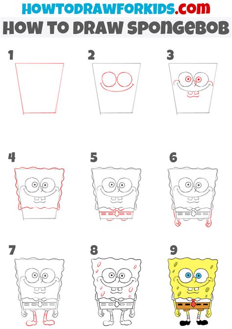 How To Draw Spongebob Characters Step By Step - BEST GAMES WALKTHROUGH