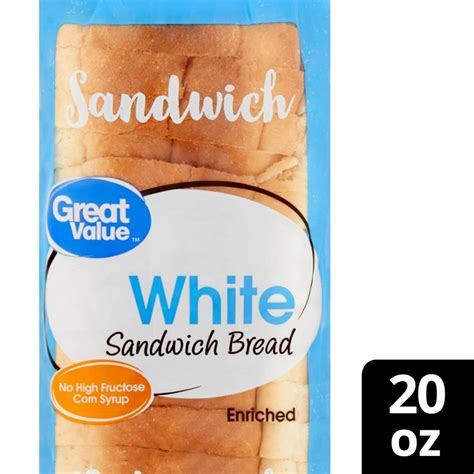 Great Value White Bread, 20 oz - Walmart.com - Walmart.com