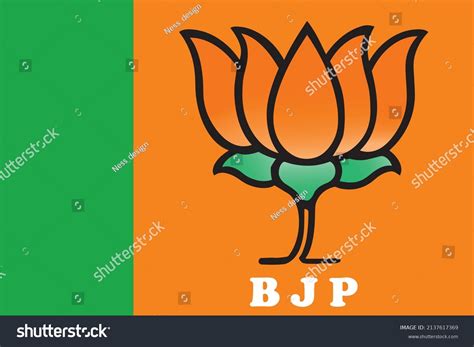 Bharatiya Janata Party Flag India Political Stock Vector (Royalty Free) 2137617369