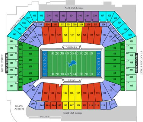 Ford field smu seating chart