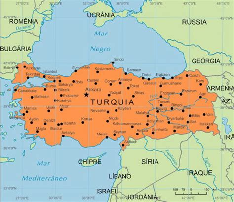 Mapa Mundi Turquia | Mapa Região