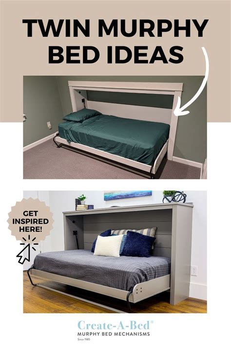 Twin Murphy Bed Ideas - Create-A-Bed | Twin size murphy bed, Twin wall bed, Diy twin bed