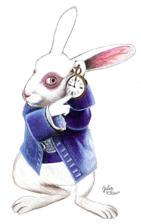 White Rabbit Alice In Wonderland Drawing at PaintingValley.com | Explore collection of White ...