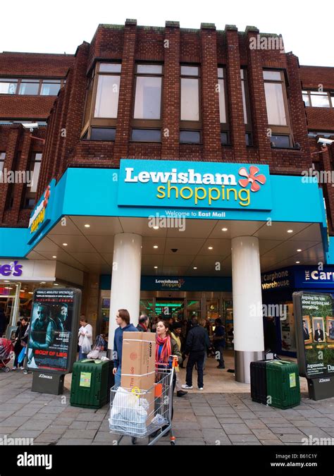 Christmas Shoppers leaving Lewisham Shopping Centre, formerly Stock ...