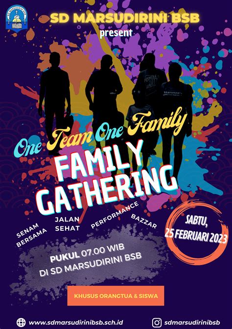 Family Gathering SD Marsudirini BSB akan dilaksanakan pada hari Sabtu, 25 Februari 2023. acara ...