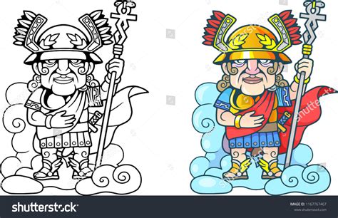 Cartoon Ancient Greek God Hermes On Stock Vector (Royalty Free ...