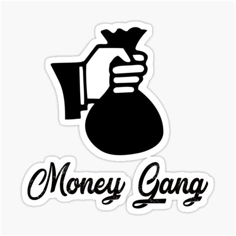 "Money Gang" Sticker for Sale by CatDressed | Redbubble