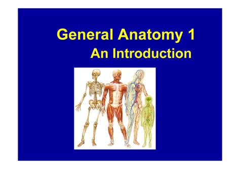 GEN - HOPE IT HELPS - General Anatomy 1 An Introduction Anatomy - The study of the structure of ...