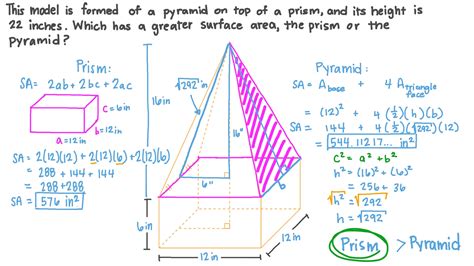 Area Of A Prism And Pyramid Worksheets