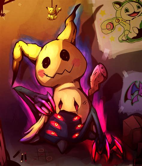 Mimikyu - Creepy Pikachu by Hellrain on DeviantArt