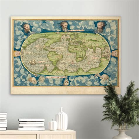 Ancient Vintage Old Map of the World Poster Reproduction by Guillaume ...