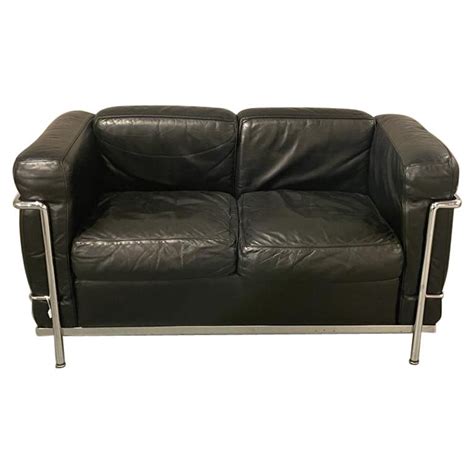 Vintage Le Corbusier Sofa in Dark Brown Leather at 1stDibs