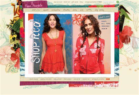 Free People Clothing Boutique in 2007 - Web Design Museum