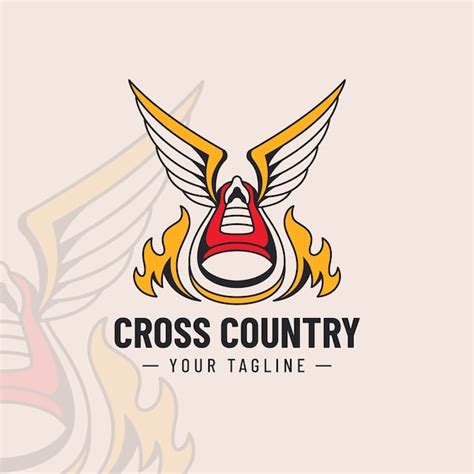 Free Vector | Flat design cross country logo design