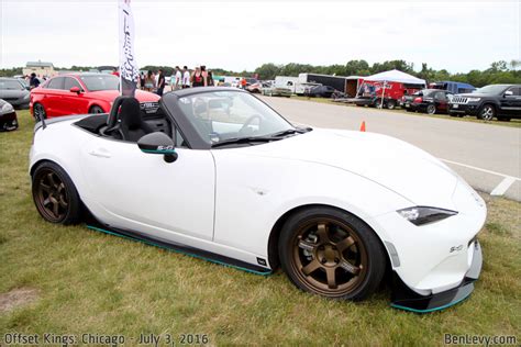 White ND Miata with Bronze Volk TE37 Wheels - BenLevy.com