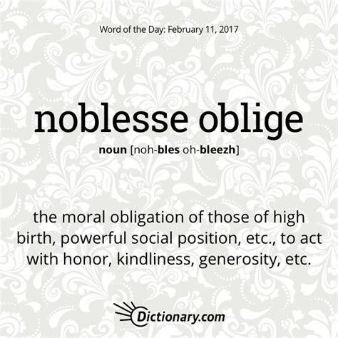 What Is Noblesse Oblige? – Typelish