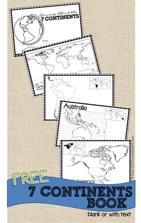 Continents Book for Kids