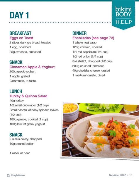 Related image | Kayla itsines meal plan, Kayla itsines nutrition, Nutrition