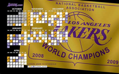 Lakers Printable Schedule 2023-24