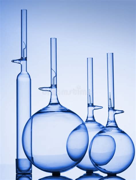 Glass Bottle,flasks and Beakers Stock Image - Image of flask, research: 12149743