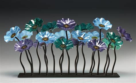 Topaz Glass Flower Garden by Scott Johnson and Shawn Johnson (Art Glass ...