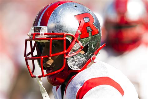 Rutgers football helmets throughout the years