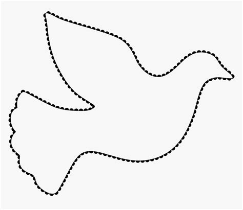 Dove Ridges Outline - Outline Image Of Dove, HD Png Download ...