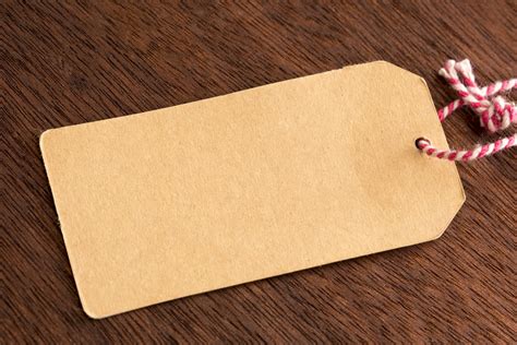 Photo of Blank plain brown gift tag or label | Free christmas images