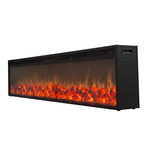 Touchstone Home Products Emblazon 72-Inch Linear Built-In Electric Fireplace Without Heater ...