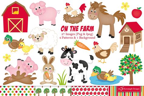 Farm clipart, Cute farm animals -C11 | Animal Illustrations ~ Creative ...