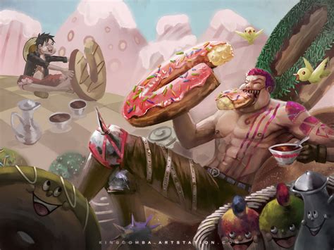 Katakuri and Luffy eats Donut, Dimas Raviandra on ArtStation at https://www.artstation.com ...