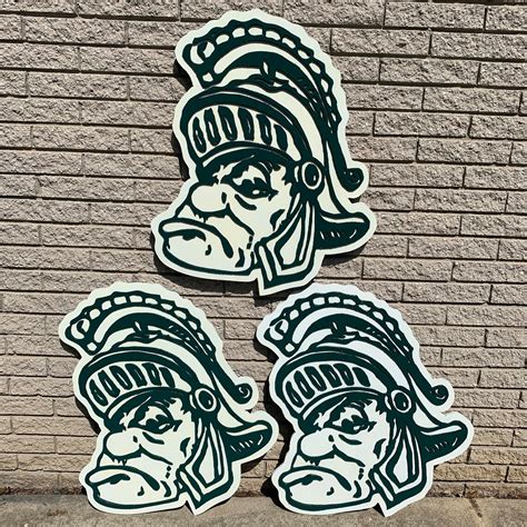 Michigan State Gruff Sparty Fan Art Bold Floating Fan - Etsy UK