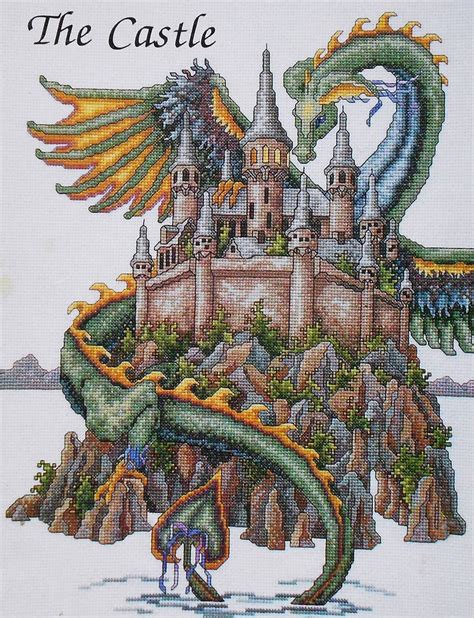 Teresa Wentzler DREAMSCAPE THE CASTLE Dragon Mythical - Counted Cross Stitch Pattern Chart ...