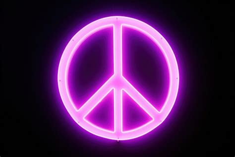 Pastel neon peace sign purple | Free Photo Illustration - rawpixel