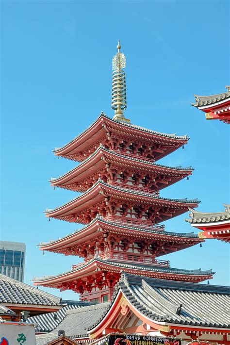 HD wallpaper: red and gray temple, pagoda, senso-ji, asakusa, tokyo ...