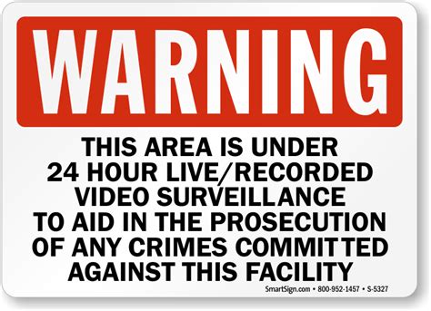 Area Under Surveillance Signs | Property Under Surveillance Sign ...