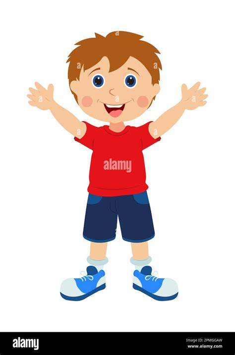 Happy Kid. Vector Happy Child Cartoon Character Stock Vector Image ...