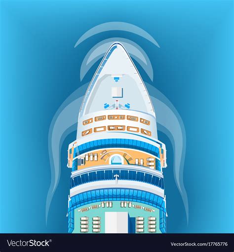 Ship top view Royalty Free Vector Image - VectorStock