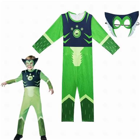 Green Wild Kratts Cosplay Costume Boy Jumpsuits&Mask 2PCS Kids ...