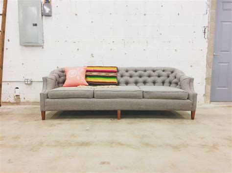 Before & After: Vintage Tufted Sofa Goes from Skirted to Stunning ...